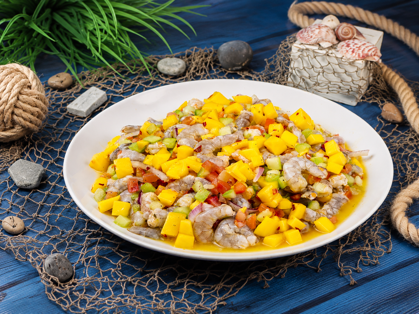 Ceviche de Camarón con Mango